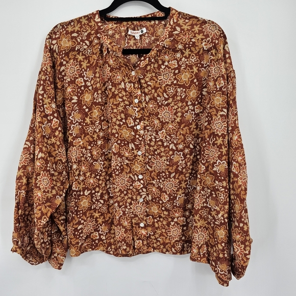 Sundry Sienna Floral Flutter Sleeve Blouse |‎ Size 1 (Small) - Picture 1 of 5